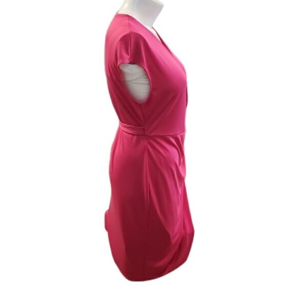 [Amazon Essentials] Pink V-neck Short Sleeve Wrap Dress - Size 1X - Picture 4 of 9